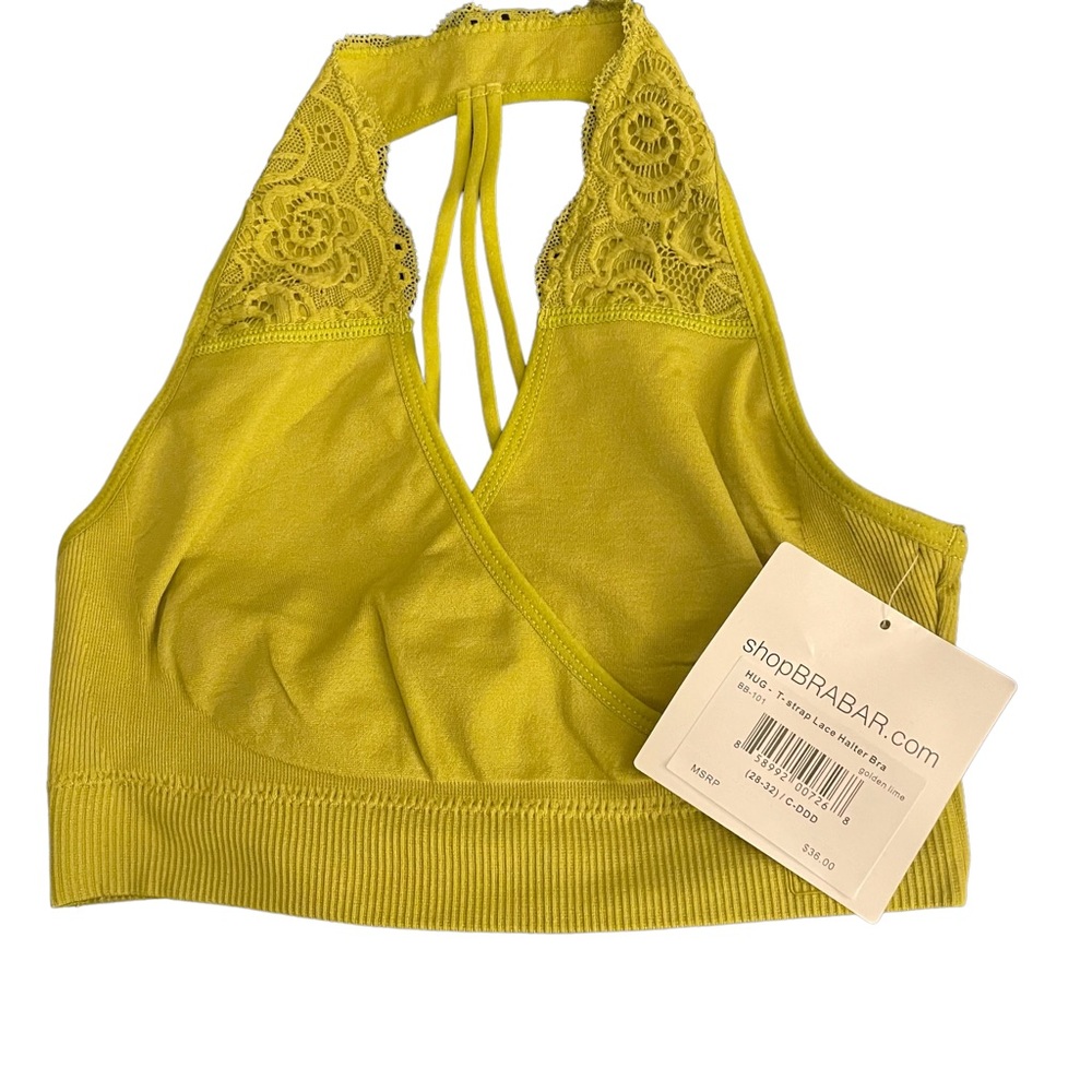 Brabar Tstrap Lace Halter Bra NWT set of 2 same color